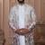 Shaded white maroon indowestern for men