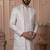 Light pink embroidered open indowestern for men's