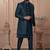 Turquoise indowestern for men
