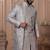 Pitch color open indowestern for men | premium men's ethnic wear