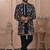 Navy blue color open indowestern for men | premium men's ethnic wear
