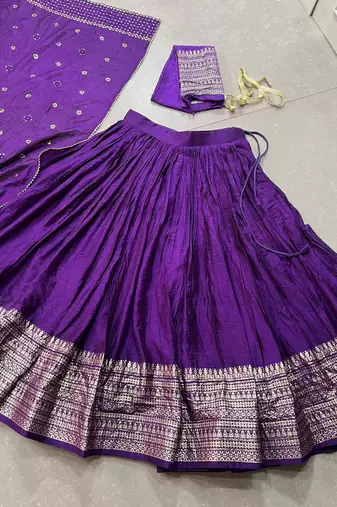 Purple Bridesmaid Lehenga for Women