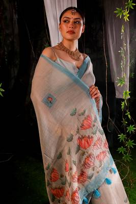 Devika cotton Blend mix handloom saree  5