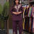 Women   s deep wine embroidered ethnic co-ord set