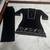 Black embroidered short kurti with pants co-ord set for women