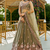 Women's Olive Green Zari Sequence Embroidery Work Lehenga Choli 