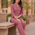 Oniun embroidered short kurti with pants co-ord set for women