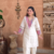 festive off-white cotton straight kurti with palazzo set