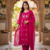 elephant embroidery bandhani kurti set with dupatta