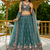 Women's Teal Green Zari Sequence Embroidery Work Lehenga Choli