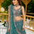 Women's Teal Green Zari Sequence Embroidery Work Lehenga Choli