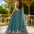 Women's Teal Green Zari Sequence Embroidery Work Lehenga Choli