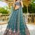Women's Teal Green Zari Sequence Embroidery Work Lehenga Choli