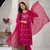 Elephant embroidery bandhani kurti set with dupatta