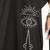 Black embroidered cotton suit – set of 2