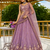 Women's Lavender Zari Sequence Embroidery Work Lehenga Choli