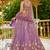 Women's Lavender Zari Sequence Embroidery Work Lehenga Choli