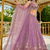 Women's Lavender Zari Sequence Embroidery Work Lehenga Choli