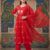 elephant embroidery bandhani kurti set with dupatta
