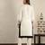Off-white embroidered cotton linen suit – set of 2