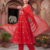 elephant embroidery bandhani kurti set with dupatta