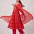 Elephant embroidery bandhani kurti set with dupatta