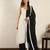 Black & white colorblock  chanderi suit set with dupatta