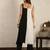 Black & white colorblock  chanderi suit set with dupatta