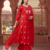 elephant embroidery bandhani kurti set with dupatta