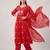 Elephant embroidery bandhani kurti set with dupatta