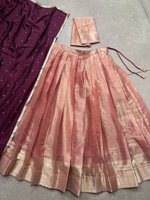 Women's Kanchipuram Lehenga Choli For Wedding  6