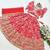 Red faux georgette with beautiful digital printed & sequins embroidered work lehenga choli for kids