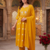 elephant embroidery bandhani kurti set with dupatta