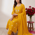 Elephant embroidery bandhani kurti set with dupatta