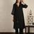 Black mirror work  a-line kali chanderi suit- set of 2