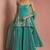 Sea  green crepe bead work sharara set