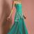 Sea  green crepe bead work sharara set