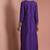 Dark purple opara silk pearl cutdana work three piece set