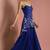 Dark blue  crepe bead work sharara set