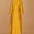 Mustard self katan kurta pant set with cutdana pearl mirror embroiderey and dupatta