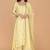 Light yellow katan silk sharara set with beads and pearl embroidery