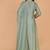 Olive green katan silk sharara set with beads and pearl embroidery