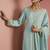 Light teal opara silk pearl cutdana work three piece set