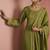Mehendi green opara silk pearl cutdana work three piece set