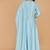 Light blue katan silk sharara set with beads and pearl embroidery
