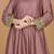 Earthy Pink Self Katan Kurta and Pant with Mirror Work and Georgette Dupatta