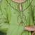 Light green katan silk kurta set with cutdana and sequins work