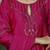 Wine katan silk kurta set with cutdana and sequins work