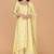 Light yellow katan silk sharara set with beads and pearl embroidery
