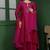 Wine katan silk kurta set with cutdana and sequins work